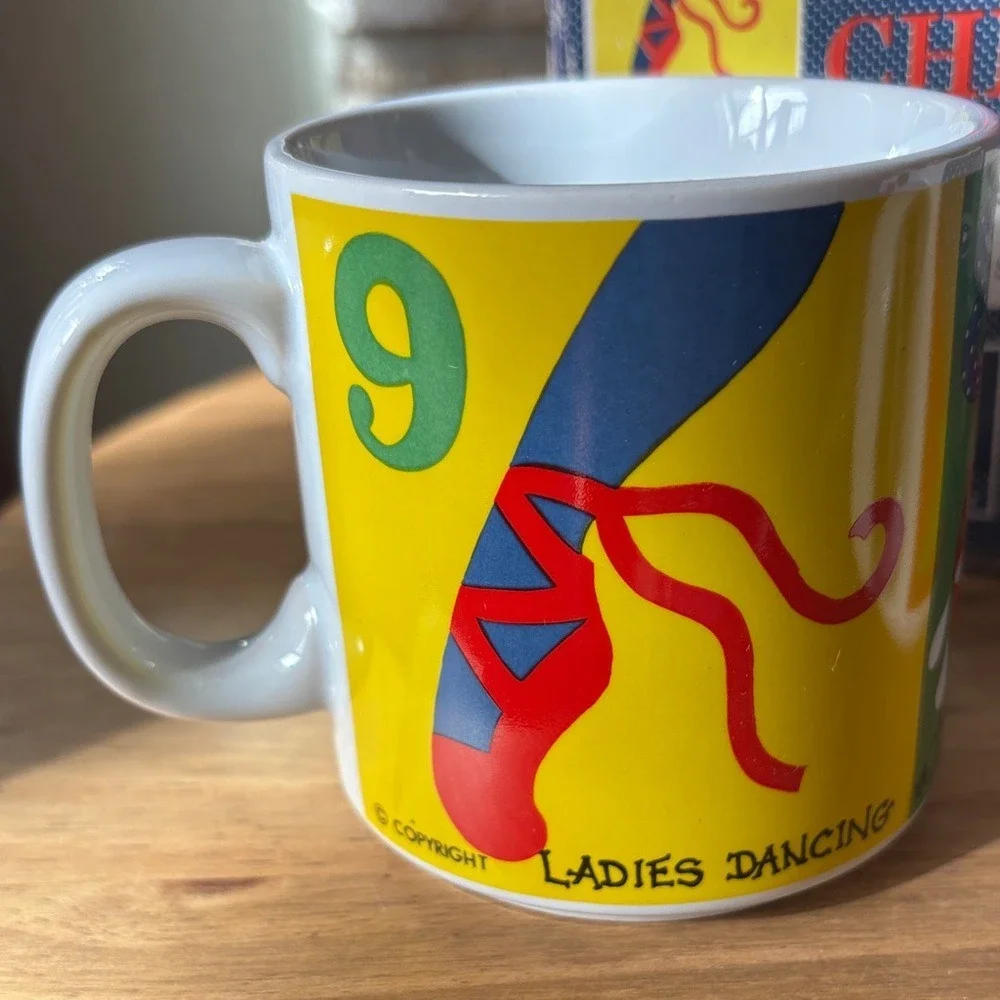 Vintage Grant Howard‎ 12 Days of Christmas Mug Set of 4 12oz Multicolor 1983